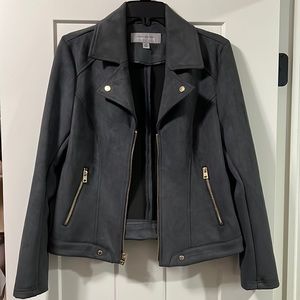 Suede moto jacket